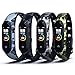 ACTECH Cinturino Compatibile per Xiaomi Mi Band 4/Xiaomi Mi Band 3, 4 Pezzi Camuffare Silicone Cinturino di Ricambio Bracciale