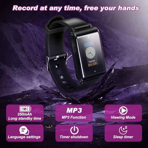 Image of Dunzy 3 Pcs Ghost Hunting Equipment Kit, 1 LED Emf Magnetic Field Hunting Detector, 1 Digital Voice Recorder Watch EVP Recorder with Playback 32 Gb, 1 Black UV Flashlight for Paranormal Research Tools