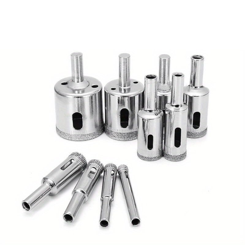 10 Pcs 6-32mm Diamond Drill Bit Set Use for Glass Tile Marble Granite Core Hole Saw Drill Bits Electric Drilling Tool
