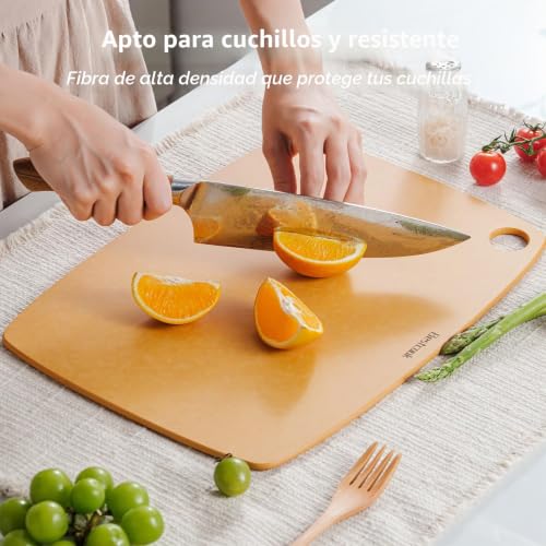 Tabla de cortar de fibra de madera para carne, verduras y pan 5