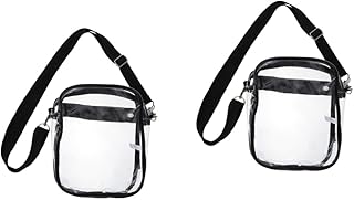 2 Peças Bolsa De Ombro Transparente Carteira Feminina Bolsa Transparente Bolsa Transparente Mochila Estádio Aprovado Bolsa De Mão Para Mulheres Bolsa De Ombro Único Pvc Falta Um