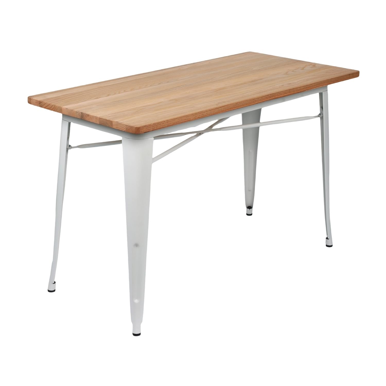 THINIA HOME Mesa de Comedor Industrial Rectangular de Madera y Acero 120x60x76cm | Madera y Acero