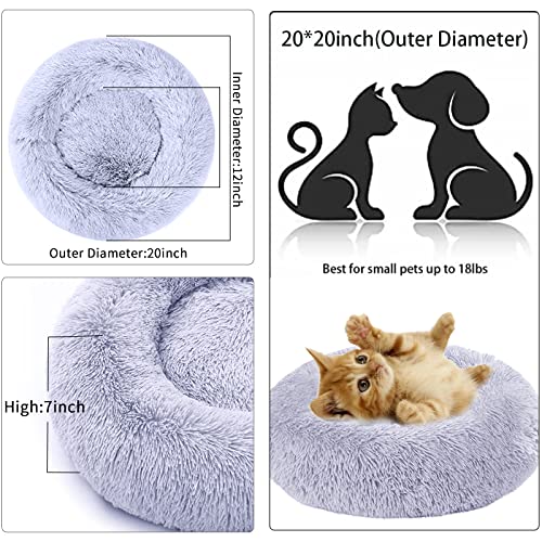 Nisrada Cat Beds for Indoor Cats,20/24 Inch Dog Bed for Small Melium Large Dogs, Washable-Round Pet Bed for Puppy and… - Image 3