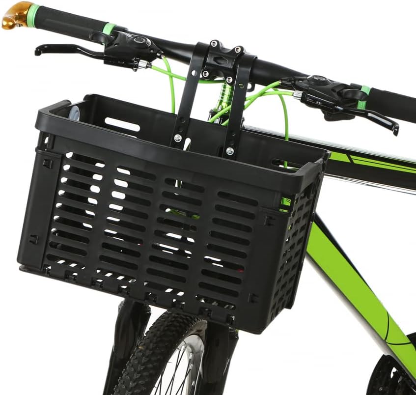 MengK Folding Bike Basket Detachable Plastic Bike Handlebar