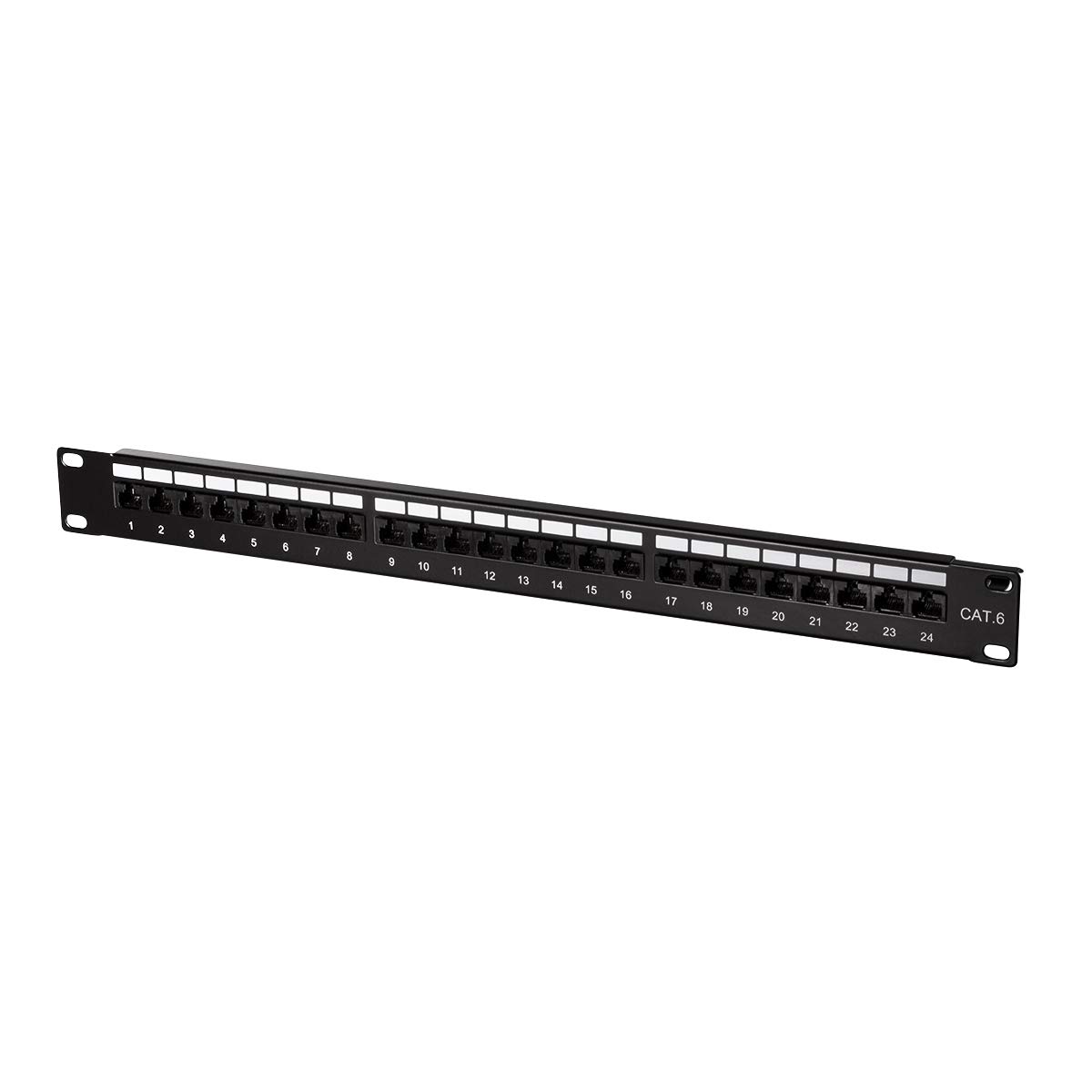 LogiLink Pannello patch Professional PrimeLine Cat.6 (250 MHz) – Pannello di distribuzione, 19", UTP (non schermato) 24 porte (RJ45) – UL elencato + 3P testato!