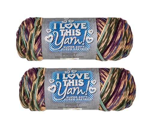 Image of Hobby Lobby Print I Love This Yarn, 591 Songbird Stripe, Set of 2 | 4 Medium Weight, 252 Yards Per Skein