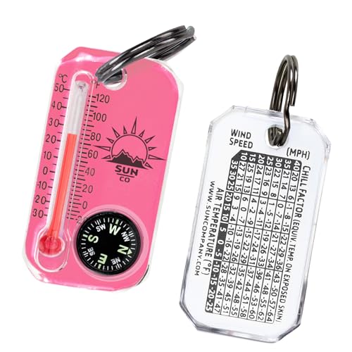 Brújula termómetro portátil Sun Company Neon miniatura 1