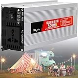 POTENTE INVERSOR DE POTENCIA: Este inversor es un transformador de corriente que puede convertir 12V / 24V / 48V / 60V DC a 220V AC. La corriente de salida es aplicable a todos los tipos de equipos. Conviértalo en el cargador de viaje para automóvil definitivo para conducir en carreteras, vacaciones o estaciones de trabajo remotas.
