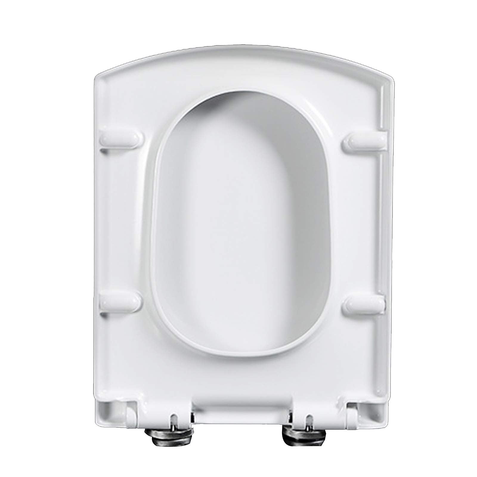 sedile WC, Sedile WC quadrato bianco con chiusura ammortizzata cerniere(Square C Large)