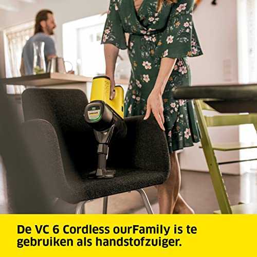 Kärcher handstofzuiger VC 6 Cordless ourFamily, 2 zuigstanden, accuduur: tot 50 min, Gewicht: 2,8 kg, 25,2 V accu, wandhouder met oplaadfunctie, vloer- en spleetmondstuk, stofborstel - Image 5