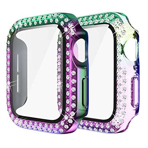 Yolovie (2-Pack Compatible for Apple Watch Case with Screen Protector 42mm Series 3/2/1