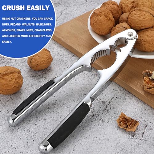 nutcrackers for Nuts,nut Cracker,4 in 1 Nutcracker,Stainless Steel Walnut Cracker with Non-Slip Handle,with a Fork Walnut Tongs,Opening Tool for Nutcracker, Pecans and Seafood - Image 6