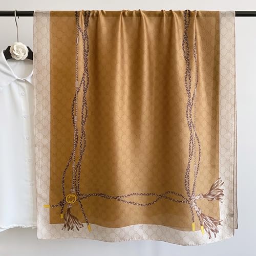 Image of MALINA Women's Polyester Silk Satin Stole Scarf - Soft Lightweight Fashion Wrap, Elegant Floral & Gradient Design, summer stole,Scarf For Women,Premium Stole,Large Size 180x90 cm'