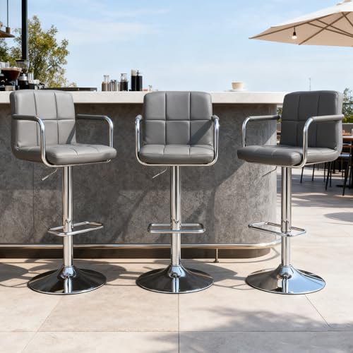 DUHOME Butaco WY-451K Set de 2 con Respaldo y Descansabrazos Gris PU miniatura 6