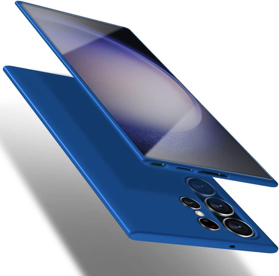 X-level for Samsung Galaxy S23 Ultra Case Slim Fit Soft TPU Ultra-Thin [Guardian Series] S23 Ultra Phone Back Cover Light Protective Matte Finish Coating Cases-Blue