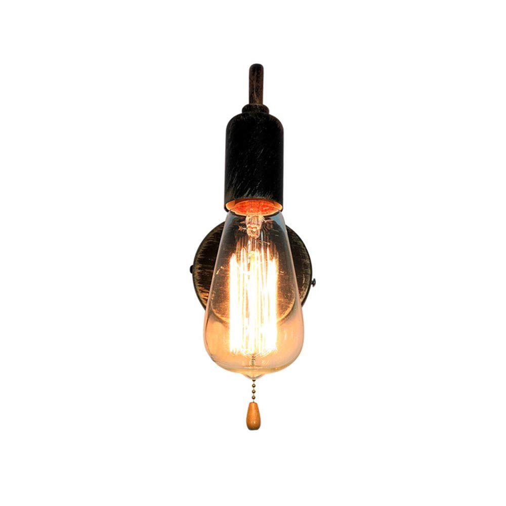 Vintage Applique Murale Avec Interrupteur, Retro Industriel Lampe Murale Avec Interrupteur à Tirette, Douille E27 Métalo Éclairage | Leroy Merlin