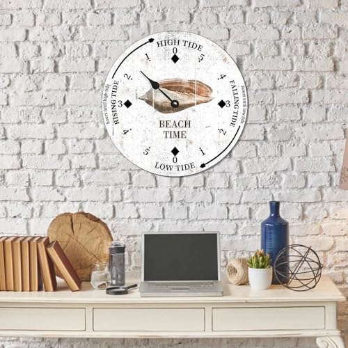 Horloge marée lune bois décoration océan maison plage