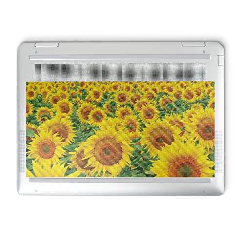 Image of MightySkins Carbon Fiber Skin Compatible with HP Spectre x360 14 inch (2022) Full Wrap Kit - Sunflower Field | Protective, Durable Textured Carbon Fiber Finish | Easy to Apply | Made in The USA