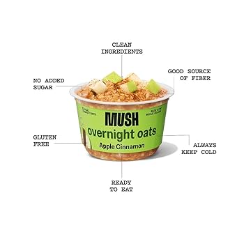 Amazon.com: MUSH Overnight Oats - Apple Cinnamon - Good