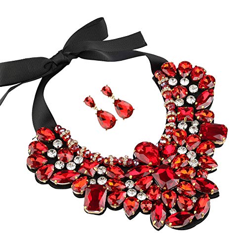 Statement Necklace Costume Jewelry Sets for Women with Earrings by Holylove