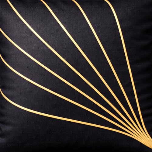 Image of LOFEY Dupion Silk Cushion Cover, 16 x 16 Inch (40 x 40 cm), Decorative Sofa Pillow Cover, Zipper Closure (2, Black)