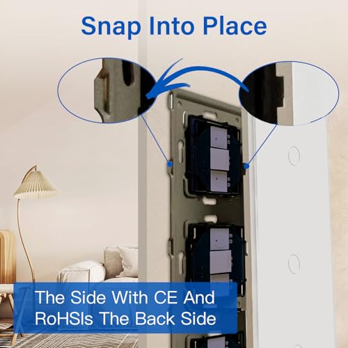 BSEED Touch Lichtschalter Dreifach1 Fach 1 Weg Glas Lichtschalter weiß Led Touch Schalter Touchscreen Funktioniert mit LED Lampe 228mm EU Standard