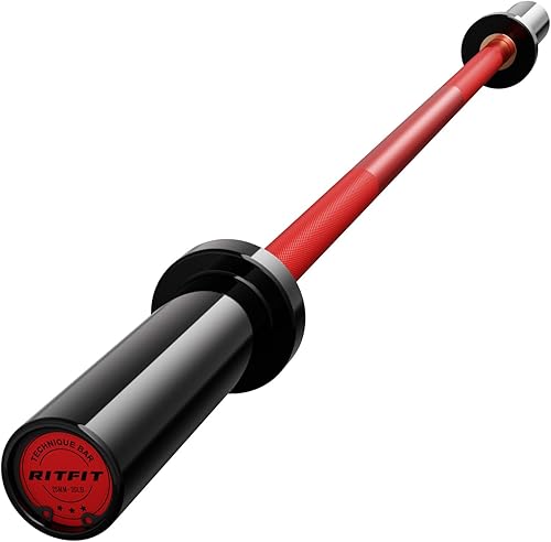Miniatura 16 de RITFIT Olympic Barbell 4ft/6ft - 2 Inch Weight Bar for Strength Training, Weightlifting, Squat, Deadlift, Bench Press, Curl, Overhead Press -