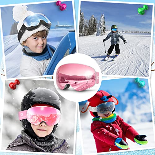 Rioroo Kids Ski Goggles, Kids Snow Snowboard Goggles For Toddler Boys Girls 100% Uv Protection Otg #TOP5