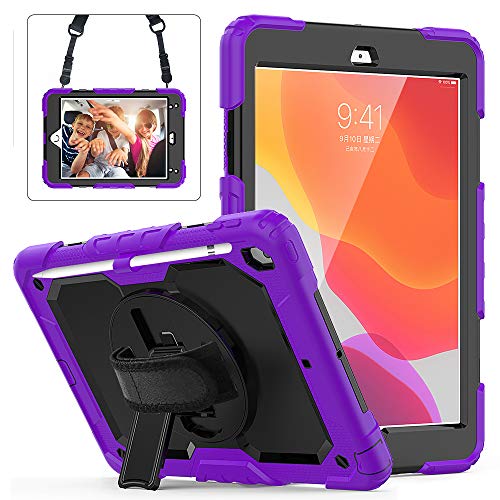 TianTa iPad��7����P�[�X�A�V����iPad 10.2 2019�P�[�X�A[�X�N���[���v���e�N�^�[] [���M�z���_�[]�t���{�f�B�V���b�N�v���[�t�L�b�Y�P�[�X�A��]���X�^���h�n���h�X�g���b�v/�V�����_�[�x���g�t��iPad 7th 10.2�C���`2019