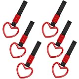 6 Pieces Japanese Subway Rings Heart-Shaped Car Hand Straps Rear Bumper Warning Rings for Car SUV...