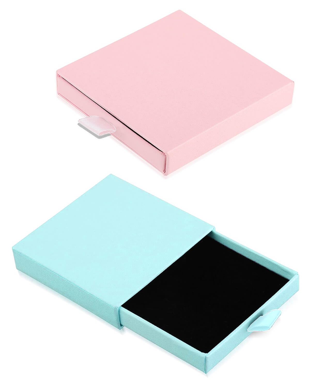JELIEE 2 Pack Jewelry Gift Boxes Thick Paper Box 3 1x3 1x0 7 Inch Small Gift Boxes Cardboard