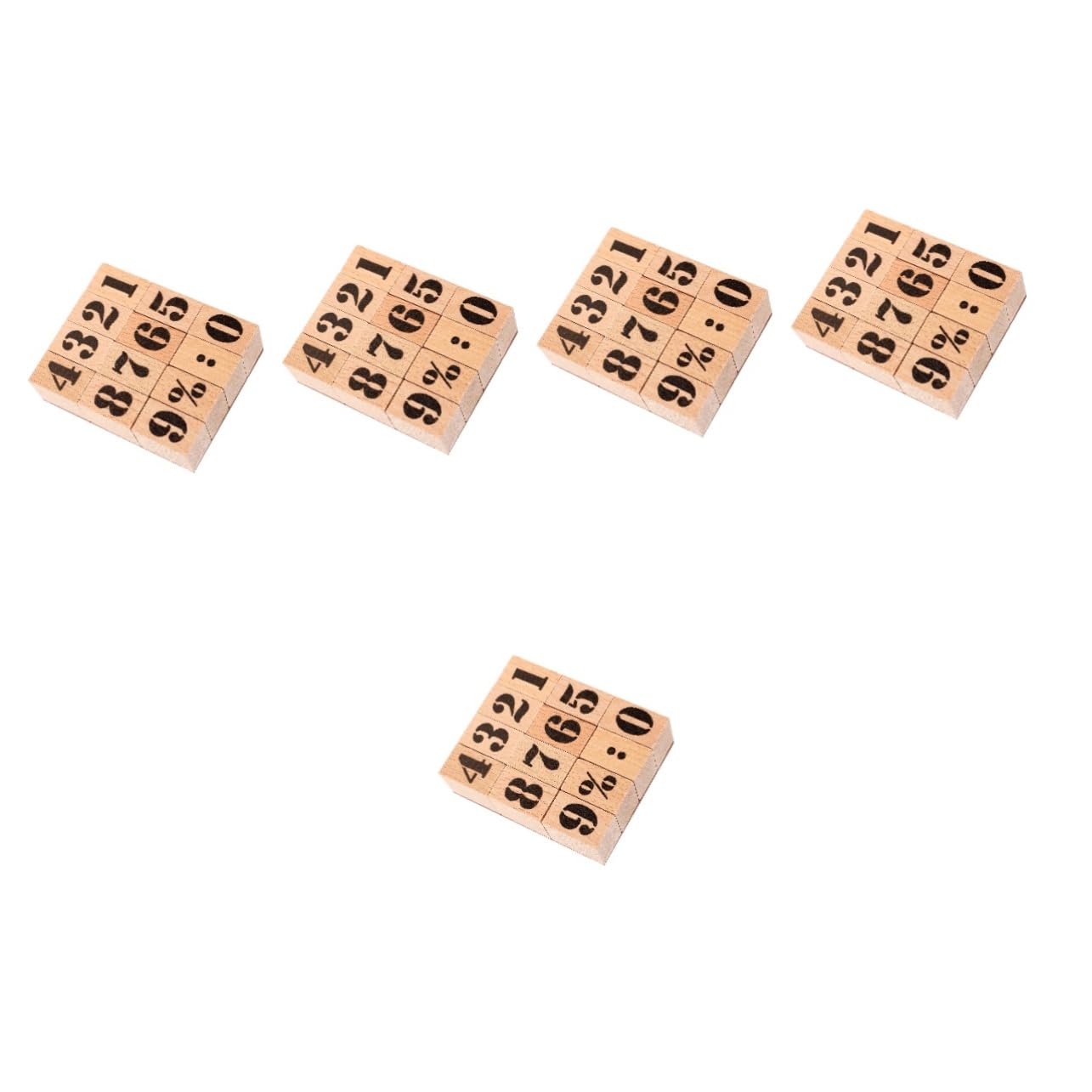 HOMSFOU 5 Set Timbri Legno Vintage per Scrapbooking Stamps per Journaling Design e Pratico per Creazioni Fai da Te e Regali Creativi