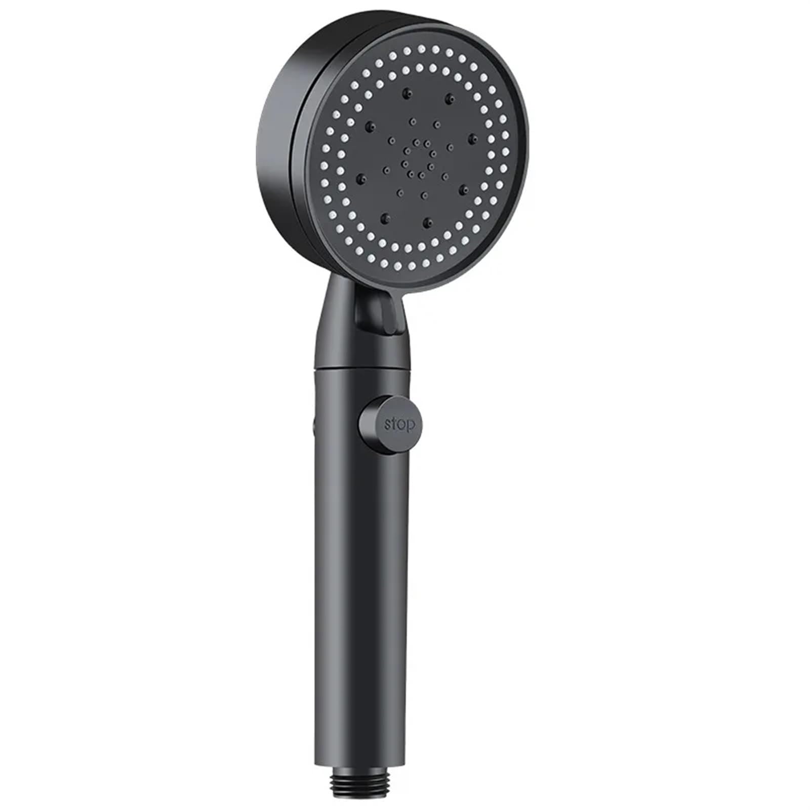 Shower Head Water Saving High Pressure Massage Shower Head(Black)