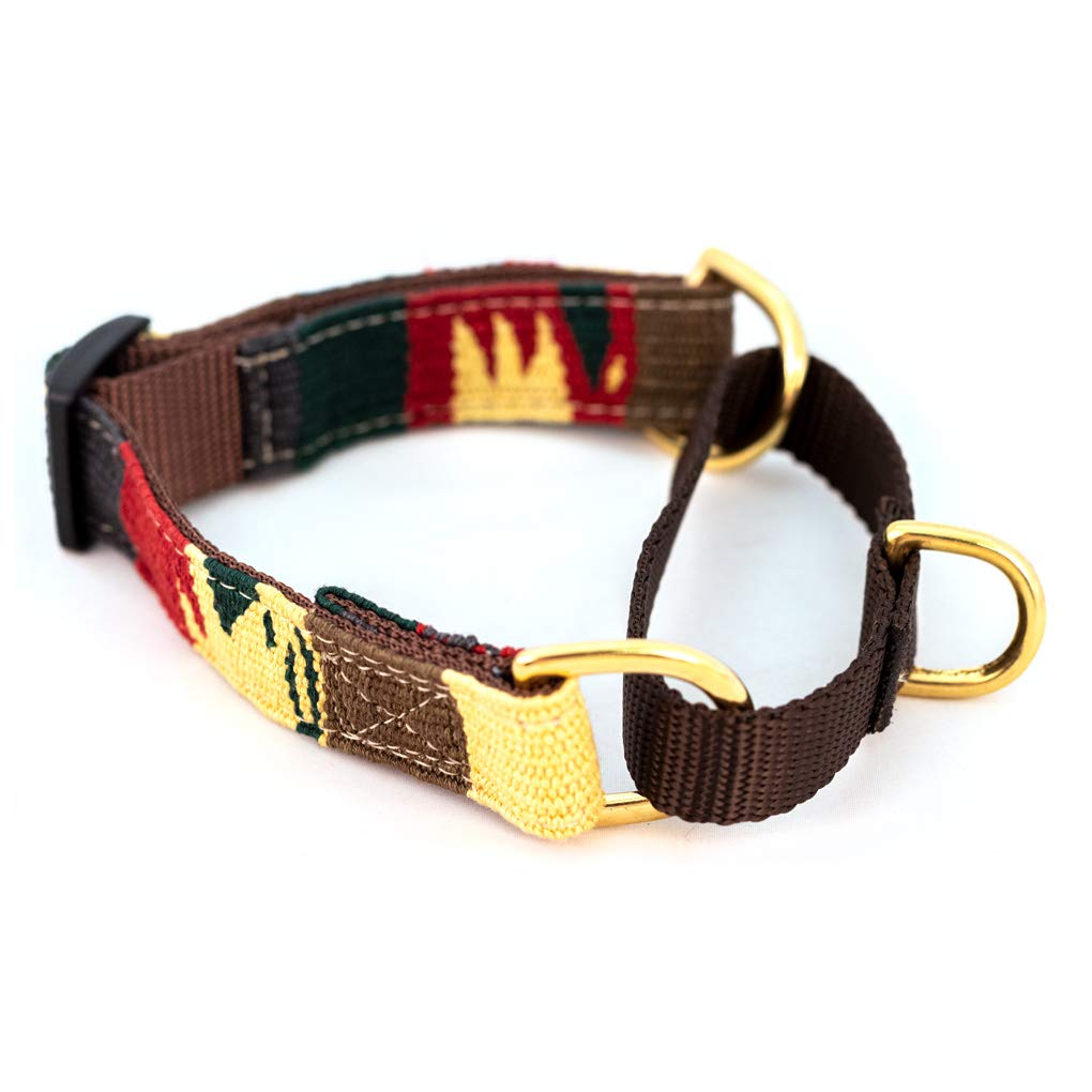 A Tail We Could Wag Martingale Style Dog Collar - Traditional Earth (Small 11-15