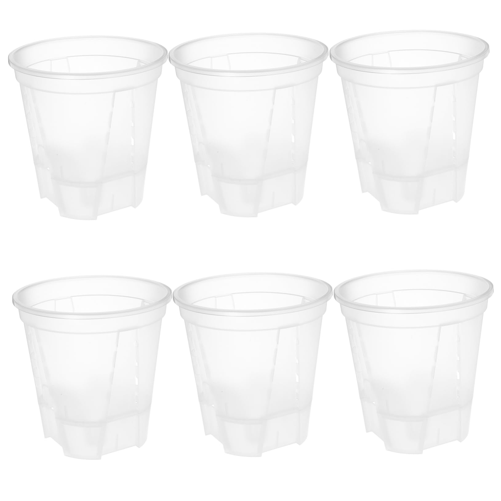 6pièces Pots De Plastique Transparent avec Drainage à Orchidées Respirants pour Plantes Intérieur Et Circulation De Air pour Orchidées Et Plantes