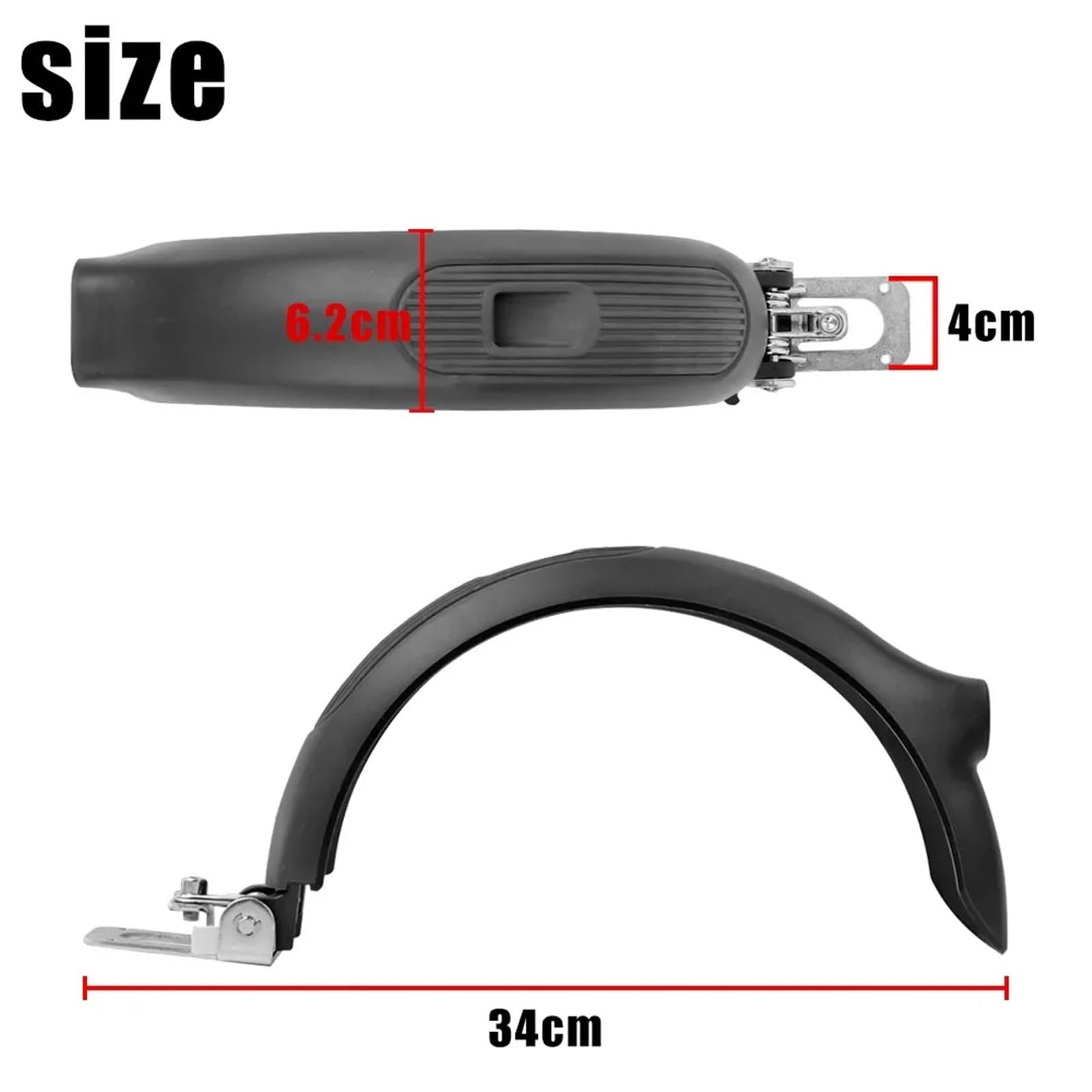Guardabarros for Patinete eléctrico, Soporte de Freno, Conjunto de Carcasa Protectora de Rueda Trasera