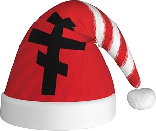 Russian Orthodox Church Cross Christmas Hat Santa Hat Holiday for Adults Unisex Comfort Thicken Fur Xmas Hat for New Year Festive Party Xmas Santa Holiday Hat for Adults