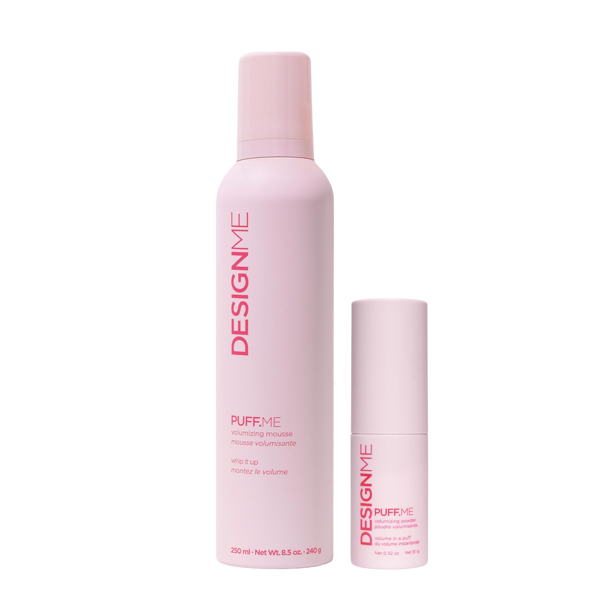 PUFF.ME Volume Powder for Hair & Curly Hair Mousse Bundle | 8.5-Oz Flexible Hold Mousse for Curly Hair & 0.32-Oz Talc-Free Texturizing Powder | Hair Texture Powder & Mousse for Women