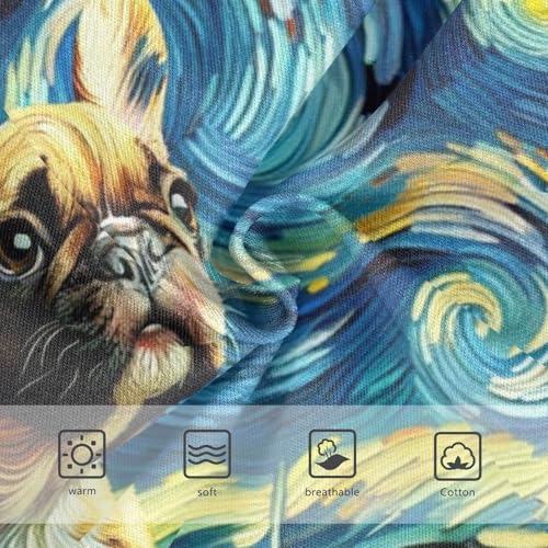 Toddler Underwear Custom 2t Cotton Cute Panties Girl Pattern Undies Kids Briefs Cute French Bulldog Starry Night3