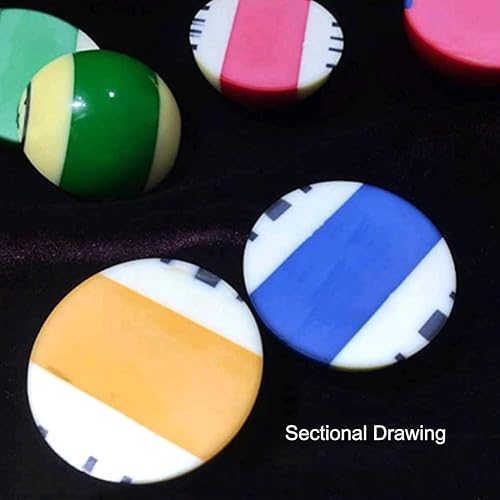 Miniatura 5 de CUPPA Juego de bolas de billarbolas de billar profesional, 16 bolas completas para mesas de billar