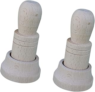 HOMSFOU 2 Sets Biodegradable Flowerpot Wood Maker Pot Khaki Plants of Press Newspaper Design Home Making Wooden- Supplies ...