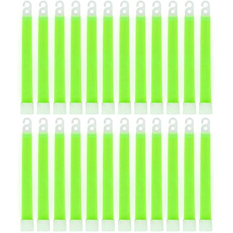MediTac Green Glow Stick - Bright 6" Snap Sticks with 12 Hour Duration (24 Pack) Cover