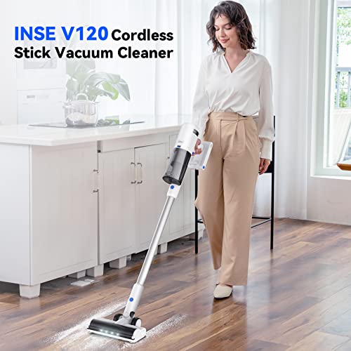 Inse Cordless Vacuum Cleaner, 33Kpa 450W Powerful Stick Vacuum With Led Display, 6 In 1 Lightweight Cordless Vacuum With 2500Mah Battery Up To 60Mins Runtime For Hard Floor Carpet Pet Hair #TOP6