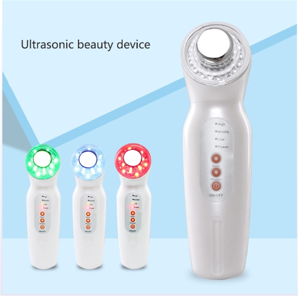 Masajeador Adelgazante Corporal, Masajeador Facial Ultrasónico De 3 MHZ, Dispositivo De Estiramiento De La Piel Antienvejecimiento De Fotones Faciales Con Terapia De Luz LED