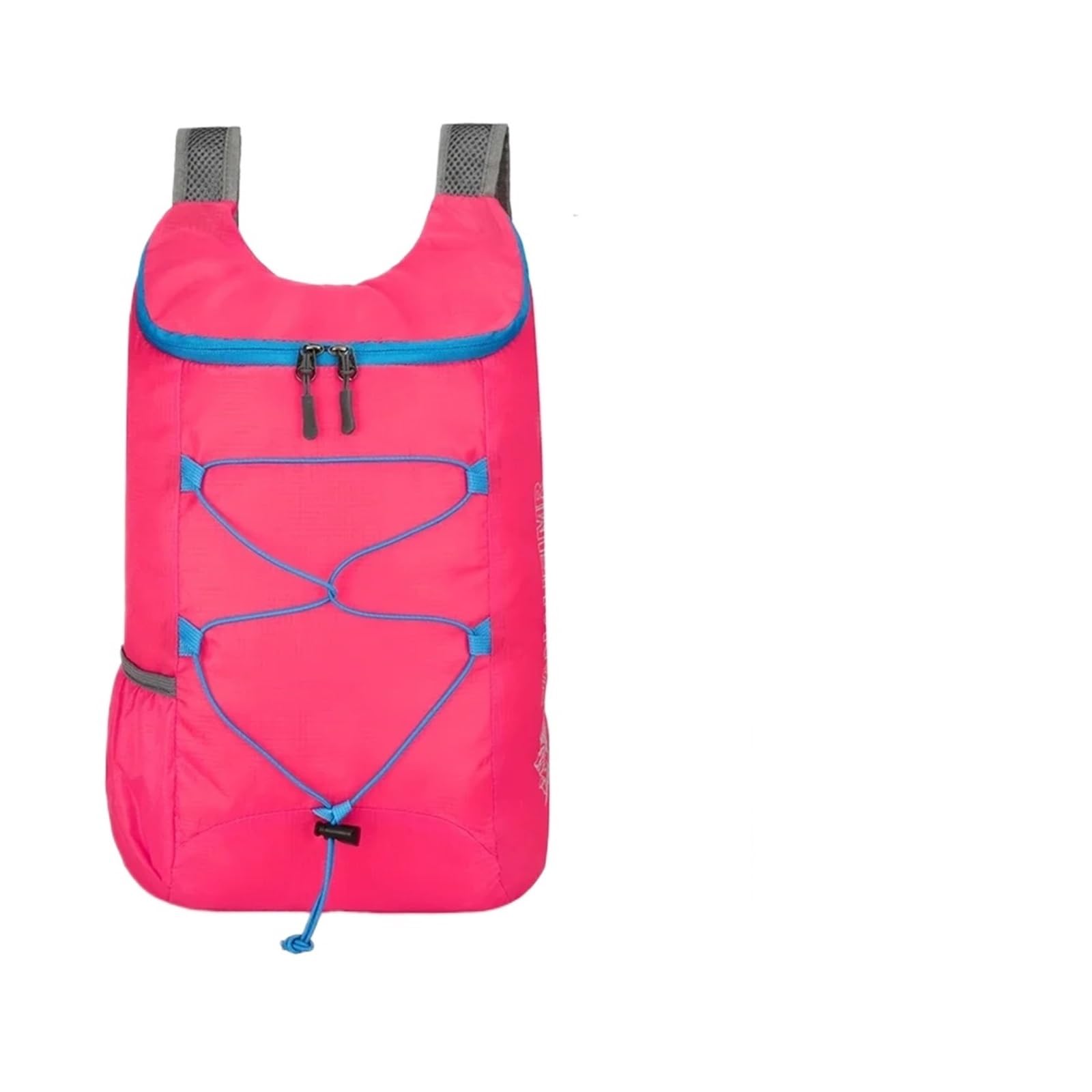 Zaino da Ciclismo Zaino Pieghevole Multifunzionale for Esterni Borsa Sportiva in Tessuto di Nylon Impermeabile Leggero ad Alta densità for Viaggi in Bicicletta(Rose Red)