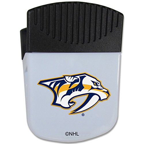 NHL Siskiyou Sports Fan Shop Nashville Predators Chip Clip Magnet with Bottle Opener Single White Color