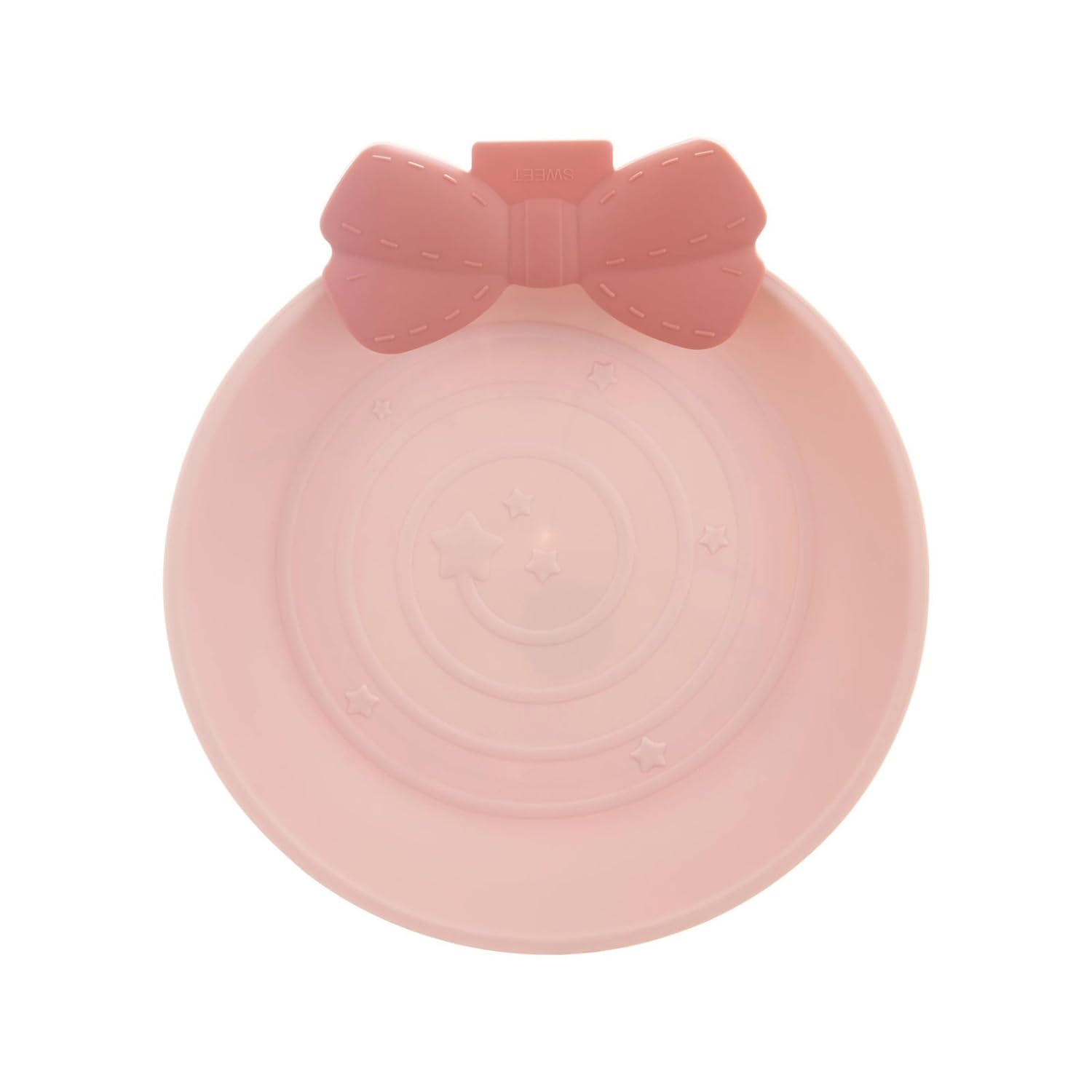 Cute Ribbon Bow Plate Fruit Plate Dried Food Plate Designed Snack Fruit Plate For Kids (Yellow)