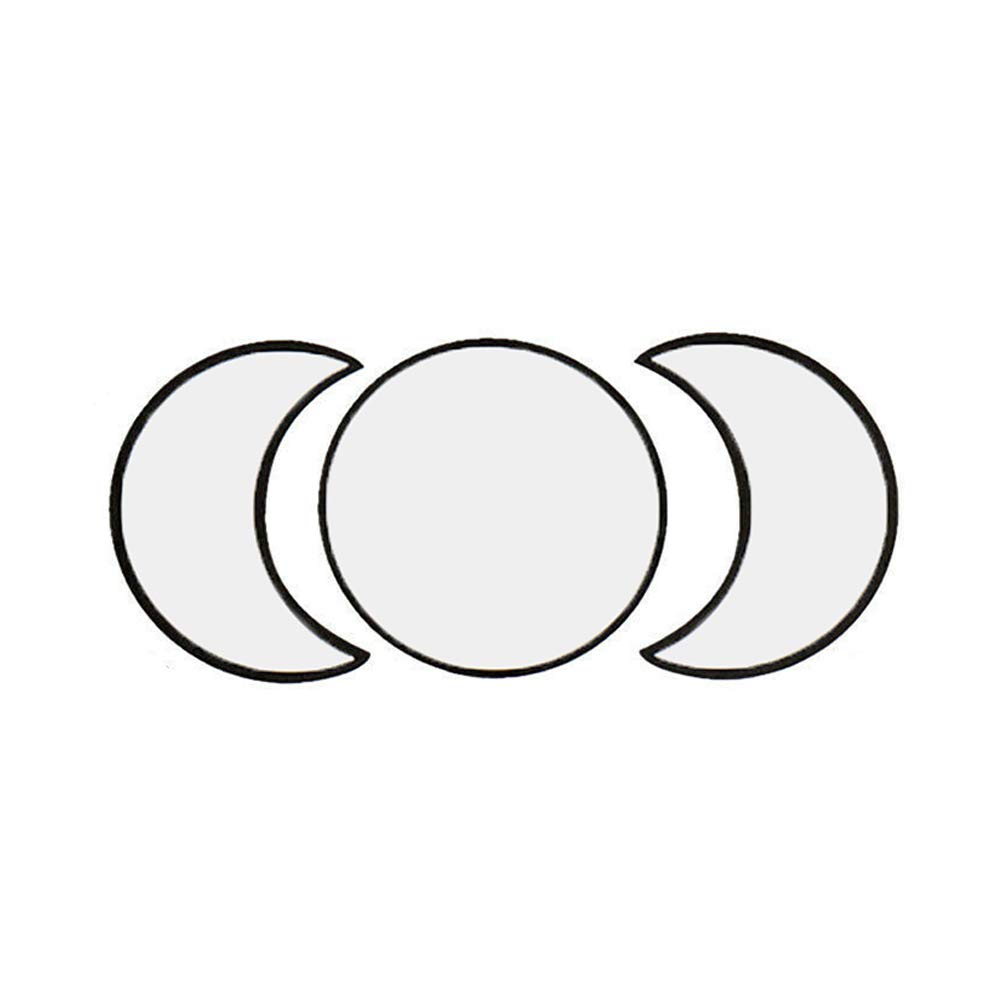 jtxqy Acrylic Moonphase Mirrors ，3 Pcs Nordic Style Wooden Decorative Mirror Moon Phase Acrylic for Home Living Room Bedroom Decor Wooden Moon Phase Mirror Bohemian Wall Decoration
