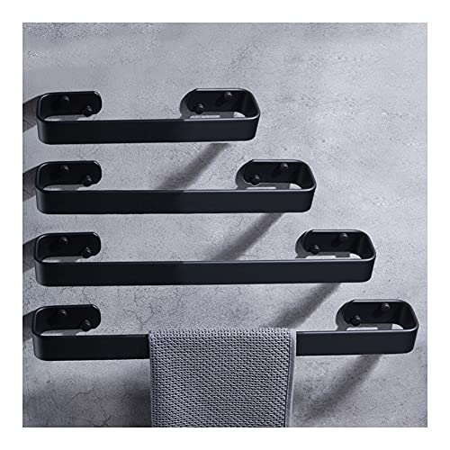 Barre serviette noire et crochets muraux anti-rouille en aluminium pour organiser la cuisine - 5