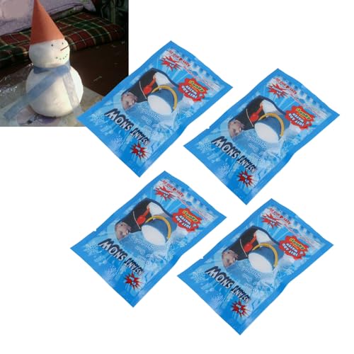 La Mejor Lista de Nieve artificial - los preferidos. 49 Pomya 20 Piezas Nieve Artificial, Expansión Rápida de Nieve Artificial Polvo Esponjoso para Vacaciones